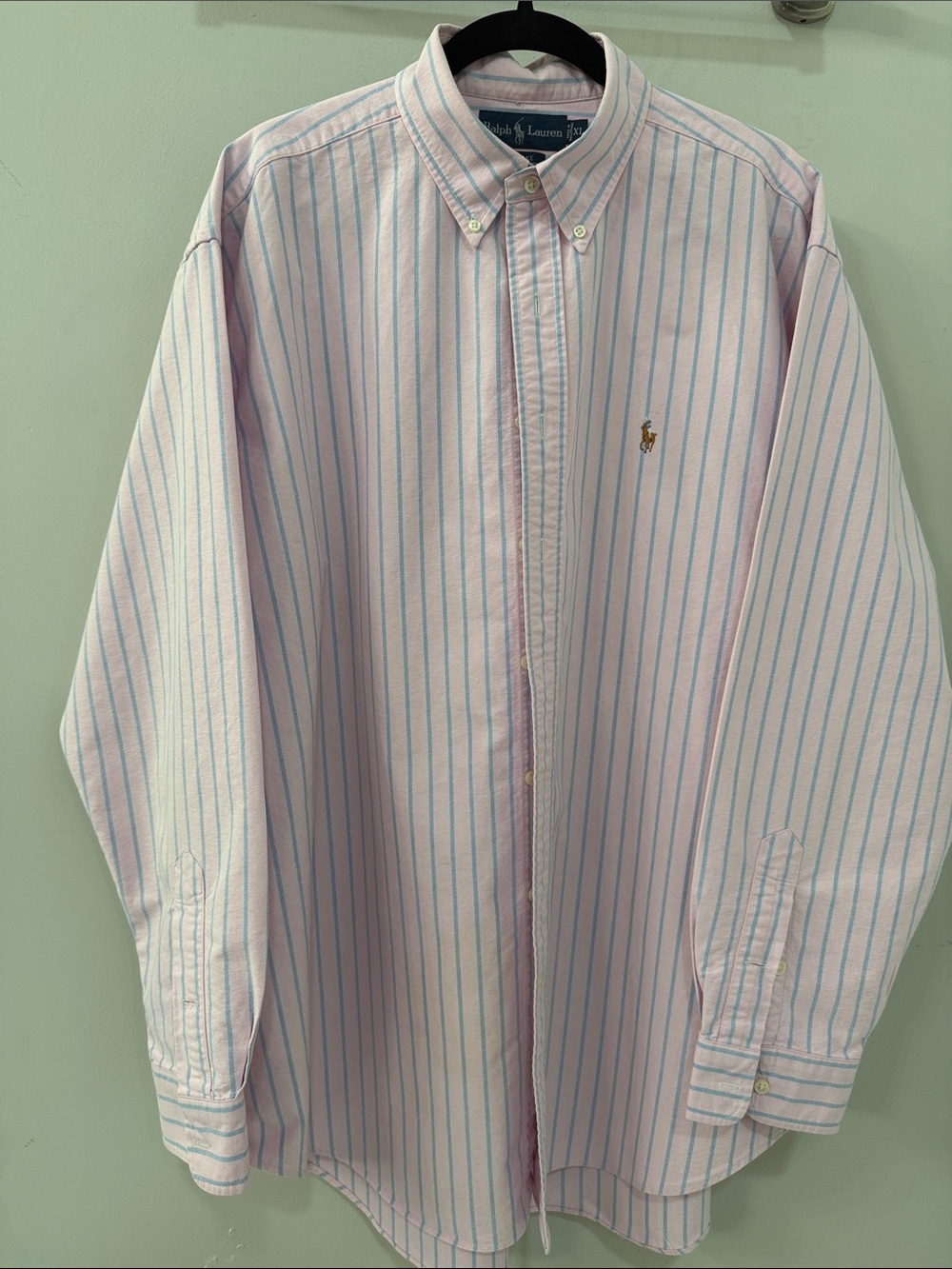 Polo by Ralph Lauren Pink and Blue Stripe Button-Down Shirt